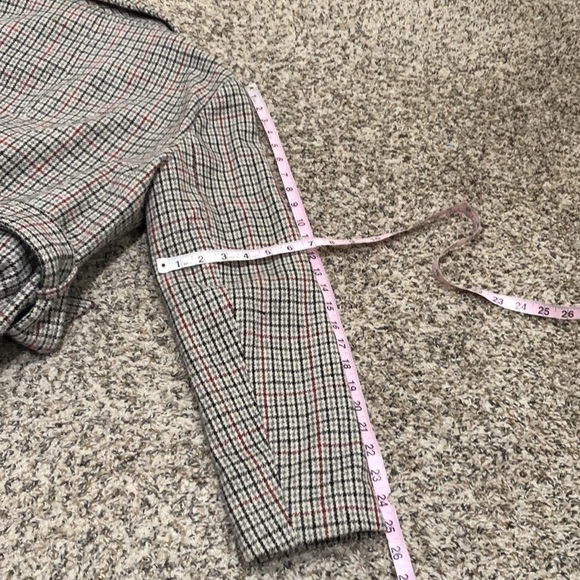 Missguided Peacoat Pea Coat Size US 10 Tan Houndstooth - Picture 10 of 10